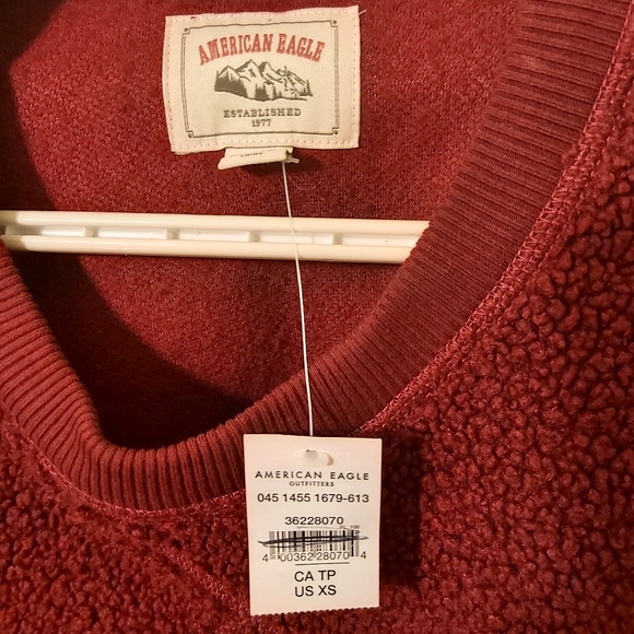 NWT American Eagle Sherpa Fleece Pullover XS - Picture 2 of 3